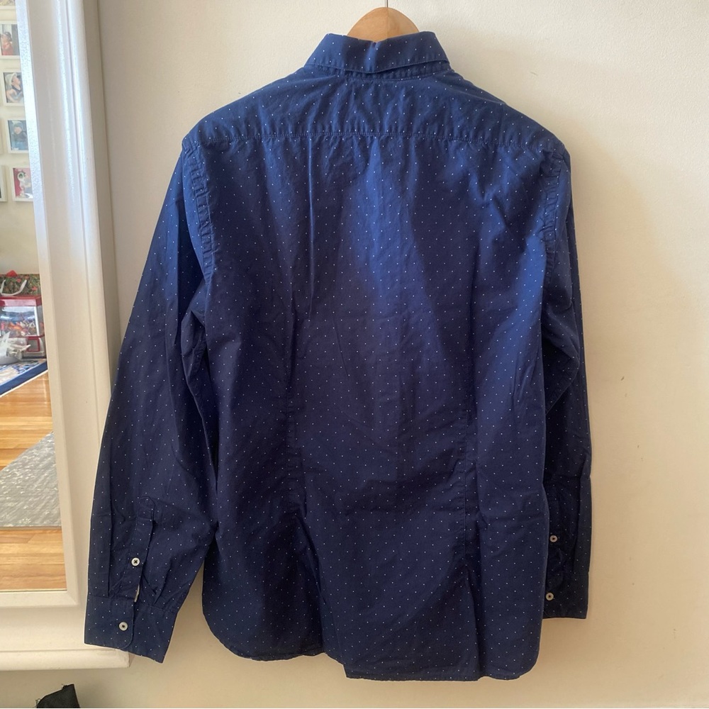 Mango Button Down Dot Print Shirt Size S - image 2